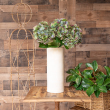 REAL TOUCH HYDRANGEA 29 INCH ANTIQUE GREEN