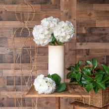 REAL TOUCH HYDRANGEA 29 INCH IVORY