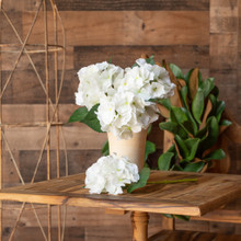 REAL TOUCH HYDRANGEA 14 INCH FRESH WHITE