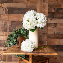 REAL TOUCH HYDRANGEA 20 INCH FRESH WHITE