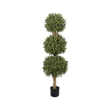 EVERLUX BOXWOOD TRIPLE BALL UV TOPIARY - 59 INCH