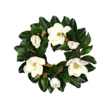 MAGNOLIA BLOOMS WREATH - 24 INCH
