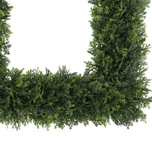 Cypress Square Wreath Everlux UV 18 Inch