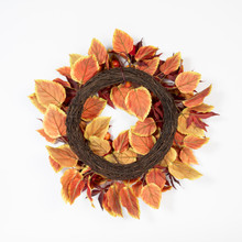 Perilla Leaf Harvest Wreath 21 Inch