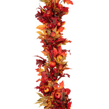 Fall Leaf and Pomegranate Berry Garland 48 Inch