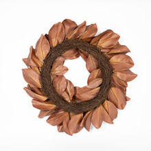 Magnolia Leaf Wreath Bourbon 27 Inch