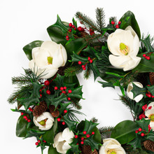 Magnolia Holiday Wreath 26 Inch