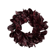Magnolia Leaf Wreath Merlot 23 Inch