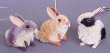 HANDMADE ORNAMENT - RABBIT - ASST. COLORS