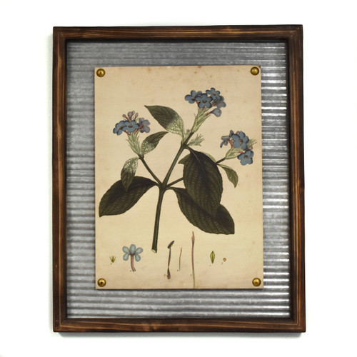 WALL ART - BLUE FLOWER - 17.5 x 21.5"