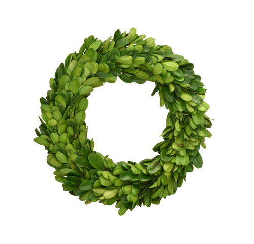 PRESERVED BOXWOOD CANDLE RING - 8 INCH