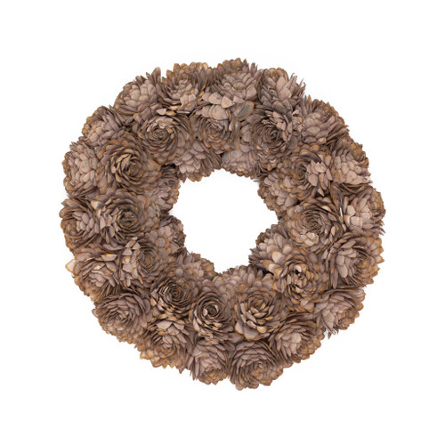 SHOLA ALMOND FLOWER 15" BLUSH WREATH