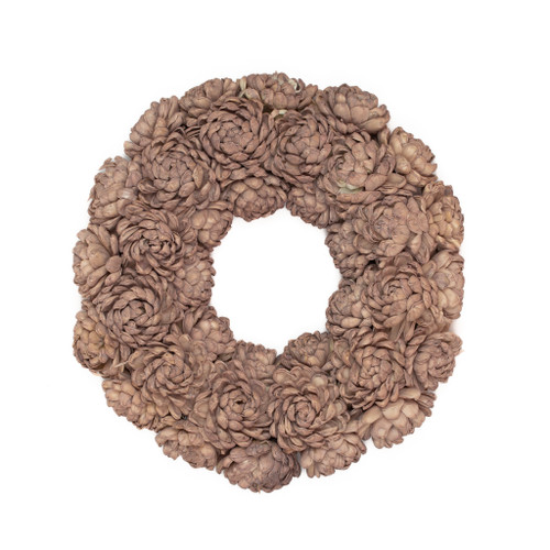 SHOLA CHRYSANTHEMUM 15" BLUSH WREATH