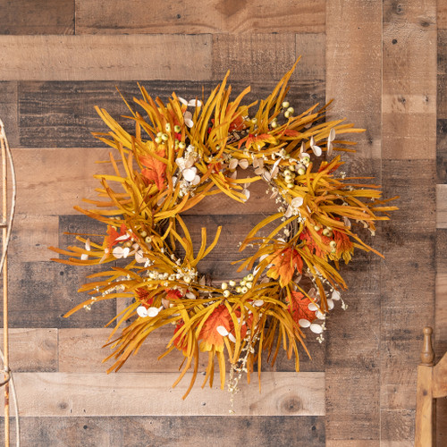 AUTUMN GRASS WREATH - 16 INCH