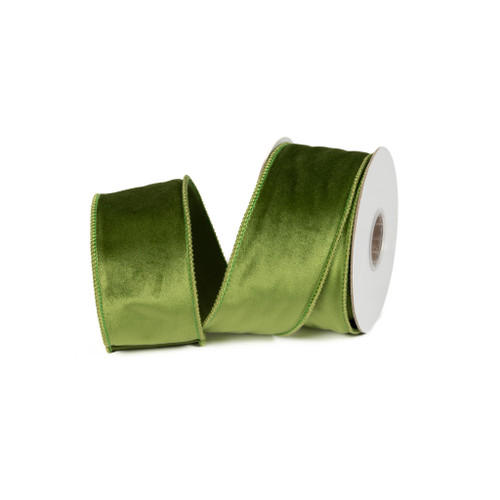 VELVET RIBBON 2.5" X 10 YD - FRESH GREEN