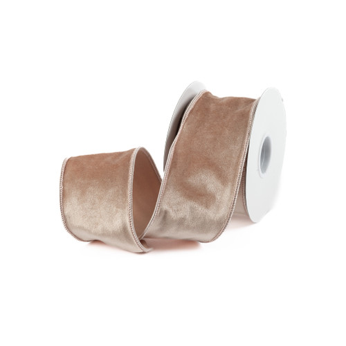 VELVET RIBBON 2.5" X 10 YD - SALMON