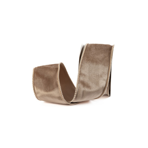 VELVET RIBBON 2.5" X 10 YD - LATTE