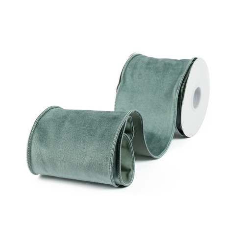 VELVET RIBBON 4" X 10 YD - CELADON