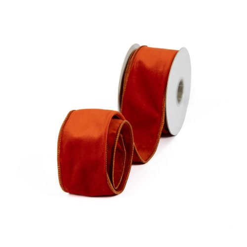 VELVET RIBBON 2.5" X 10 YD - CINNAMON