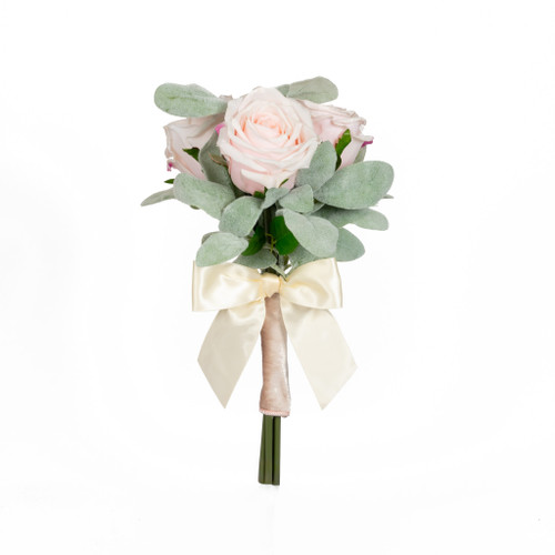 BLUSH PINK ROSE & LAMBS EAR BOUQUET