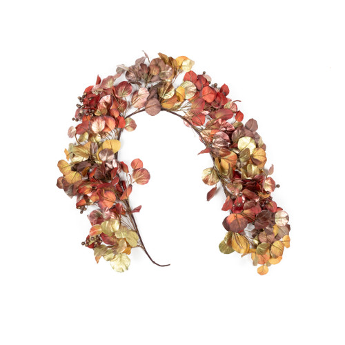 OMBRE LEAF GARLAND - BROWN AND GOLD - 50 INCH