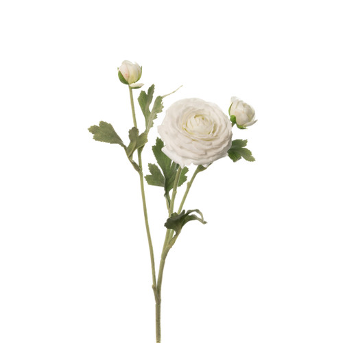 REAL TOUCH RANUNCULUS - WHITE - 19 INCH