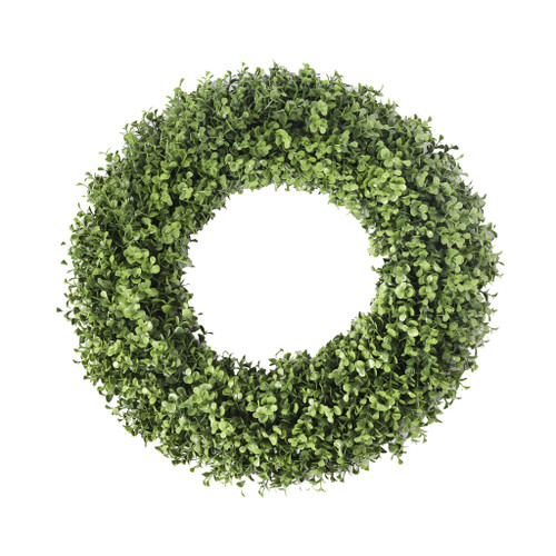 UV BOXWOOD ROUND WREATH 19"