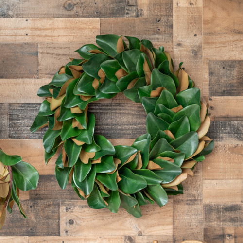 MAGNOLIA LEAF WREATH - 27 INCH