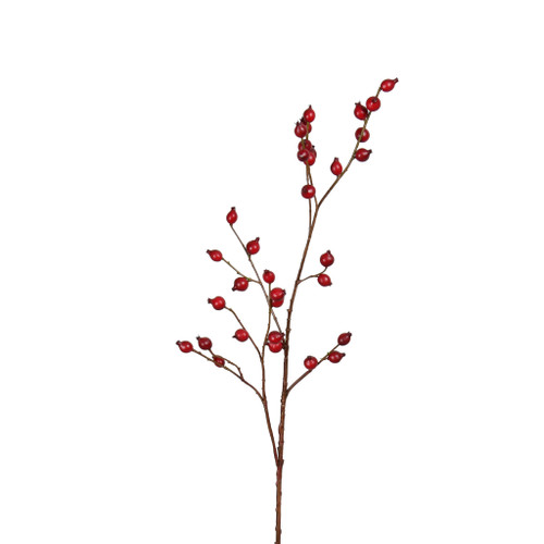 ROSE HIP BRANCH 34 INCH SCARLET