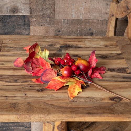 FALL LEAF AND POMEGRANATE BERRY PICK - 18 INCH