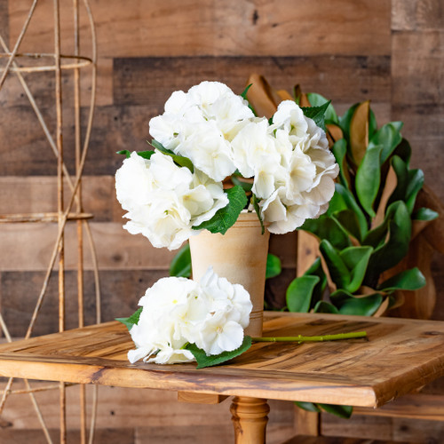 REAL TOUCH HYDRANGEA 14 INCH CHAMPAGNE
