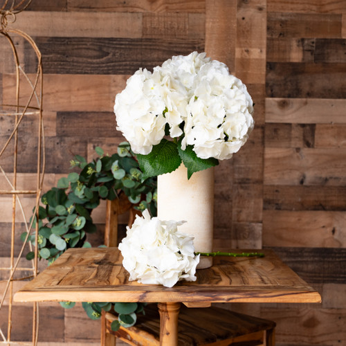 REAL TOUCH HYDRANGEA 20 INCH IVORY