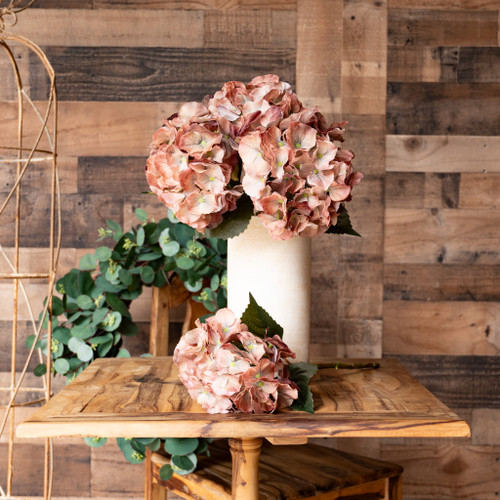 REAL TOUCH HYDRANGEA 20 INCH GOLD HONEY