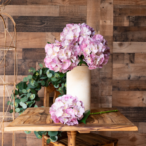 REAL TOUCH HYDRANGEA 20 INCH DUSTY MAUVE