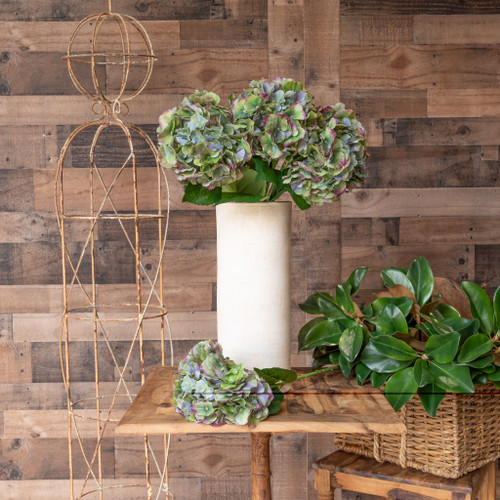 REAL TOUCH HYDRANGEA 29 INCH ANTIQUE GREEN