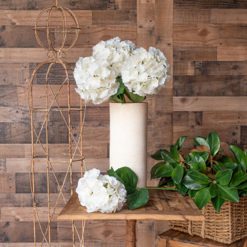 REAL TOUCH HYDRANGEA 29 INCH IVORY