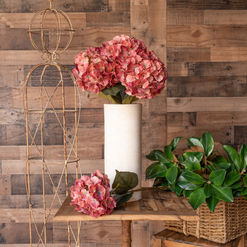 REAL TOUCH HYDRANGEA 29 INCH TERRA COTTA