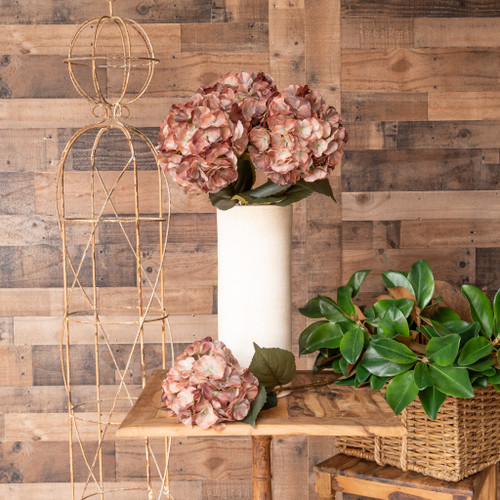REAL TOUCH HYDRANGEA 29 INCH GOLD HONEY