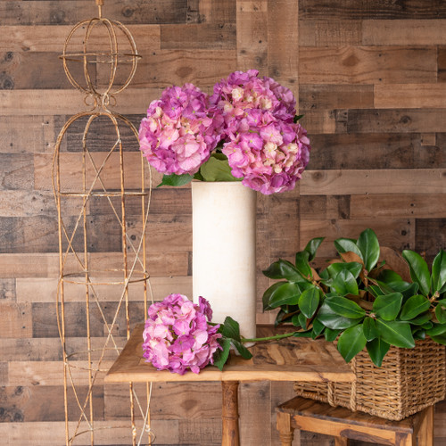 REAL TOUCH HYDRANGEA 29 INCH PLUM