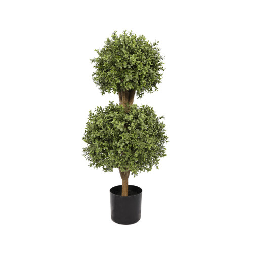 EVERLUX BOXWOOD DOUBLE BALL UV TOPIARY - 36 INCH