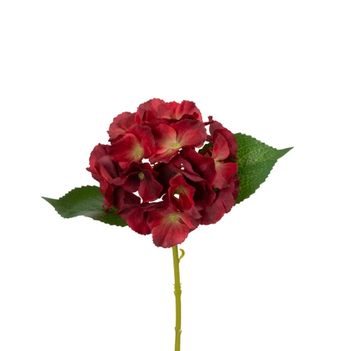 Hydrangea Stem Cranberry Real Touch 14 Inch