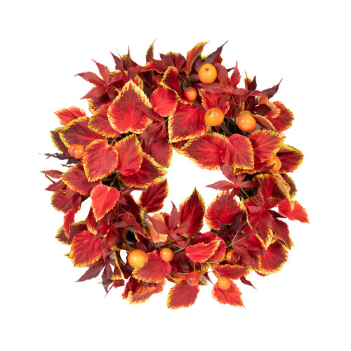 Perilla Leaf Harvest Wreath 21 Inch