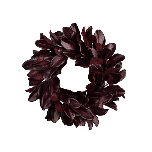 Magnolia Leaf Wreath Merlot 27 Inch