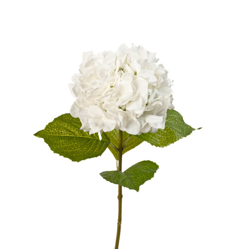 Garden Hydrangea Stem White Real Touch 24 Inch
