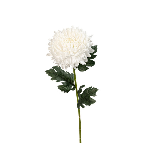 Chrysanthemum Stem White Real Touch 27 Inch