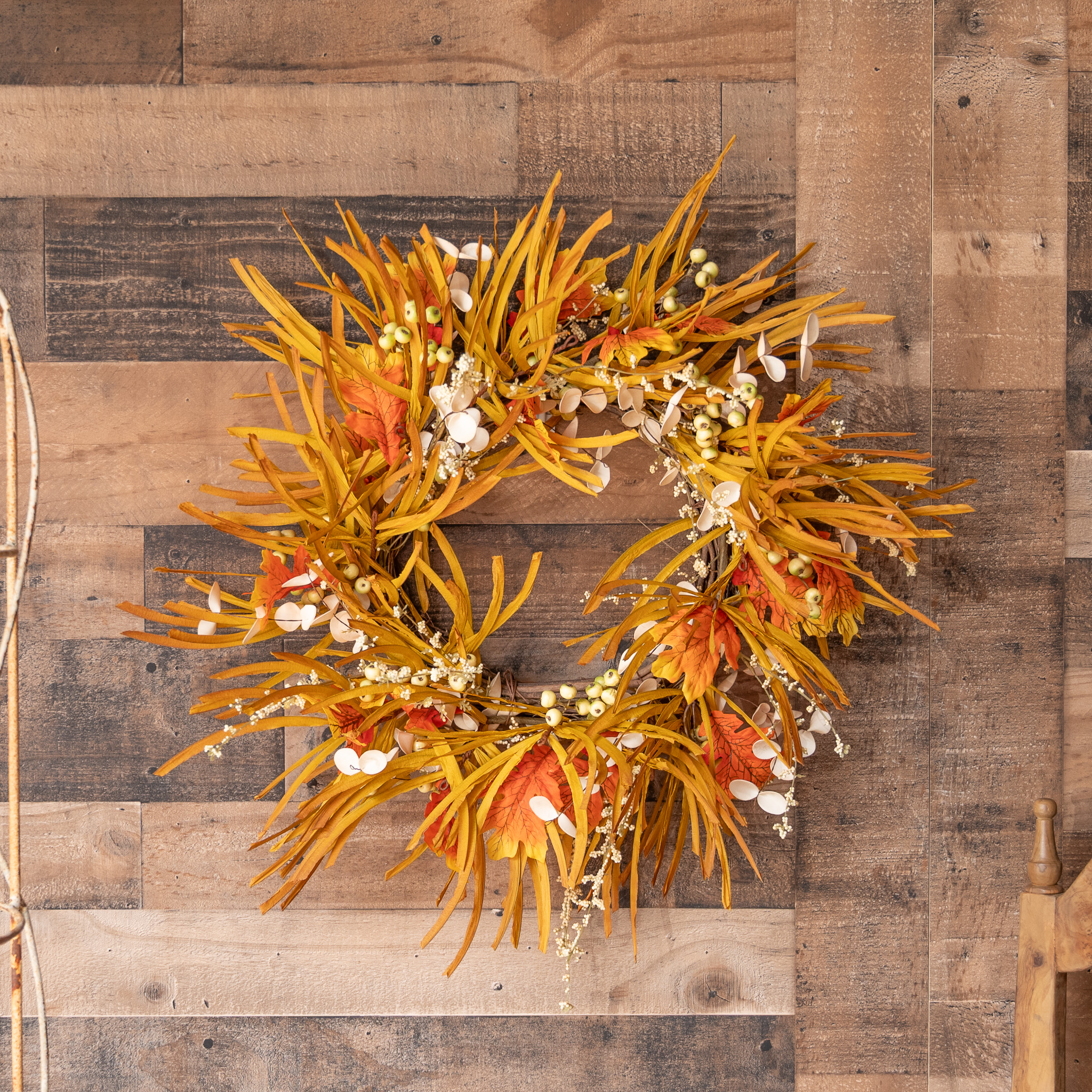 AUTUMN GRASS WREATH - 16 INCH - Mills Floral Company