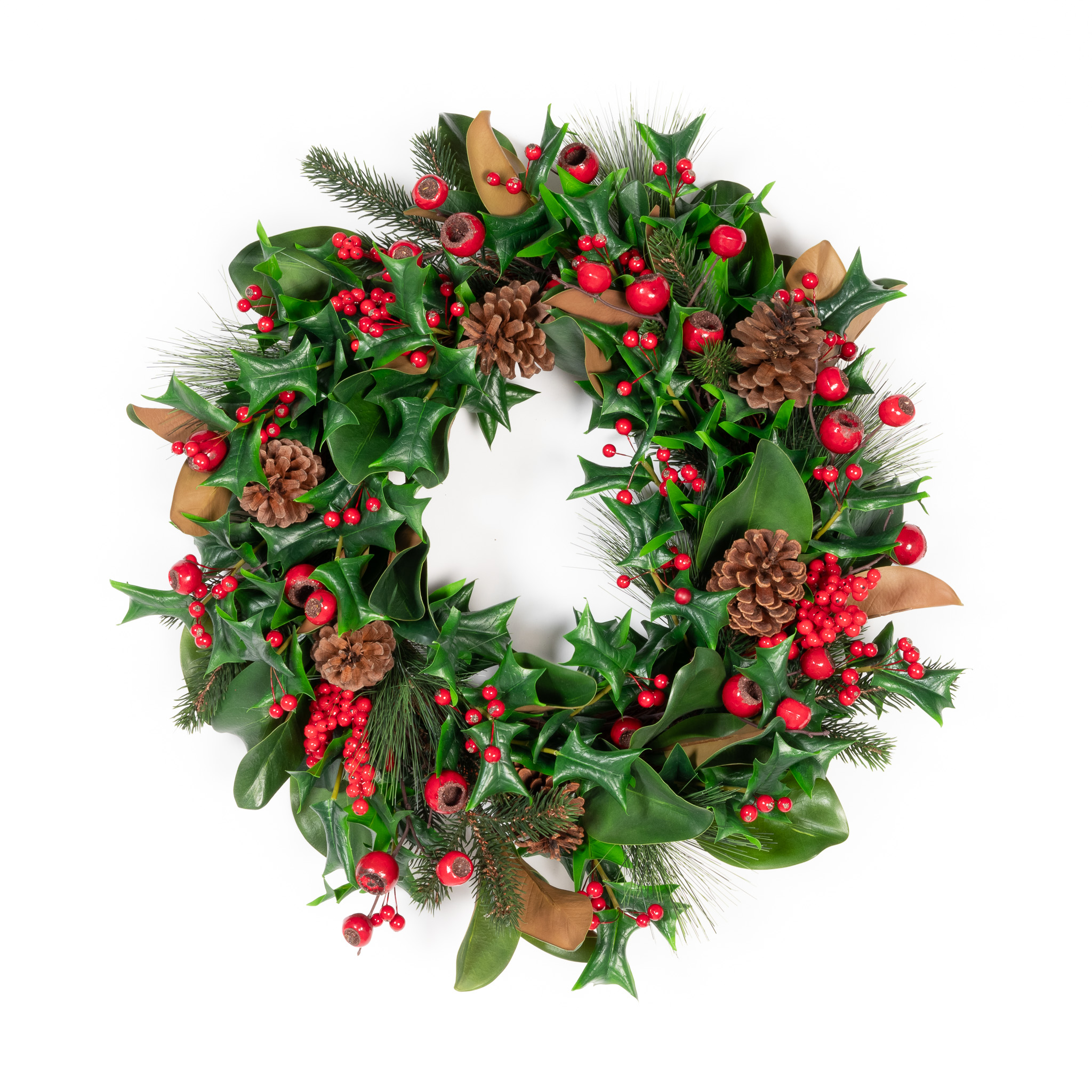 MAGNOLIA--RED-BERRY-WREATH-