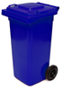 Dark Blue 120 Litre Wheelie Bin