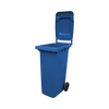 180 Litre Wheelie Bin - Front Offset Left Lid Up