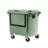 1100 Litre Drop Front Wheelie Bin - Green